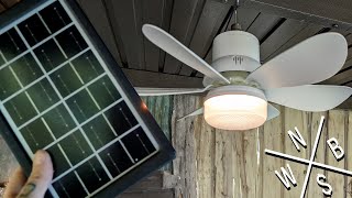 Portable Solar Ceiling Fan w/ Light - Unboxing & Review