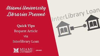QuickTips: Request Article via InterLibrary Loan