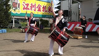 2023・9月9日・岩手県奥州市・和太鼓「奥州水沢颯人和太鼓乃会」・江刺ふるさと市場