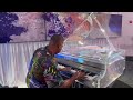 kris nicholson at the crystal plexiglass kawai the rose 🥀 at namm 2024