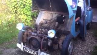 A Citroen 2CV AZ 1960 waking up  after 20 years of sleep