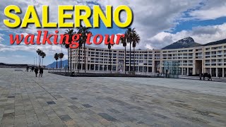 ✨️Salerno, Italy 2023✨️   [ 4 K HDR ]  Morning  Walking  Tour  #italy #salerno #walkingtour