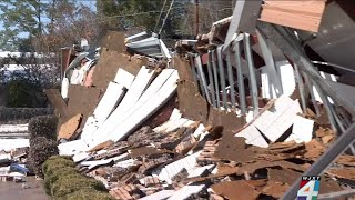 Waycross business collapses following overnight downpour of snow in Southeast Georgia