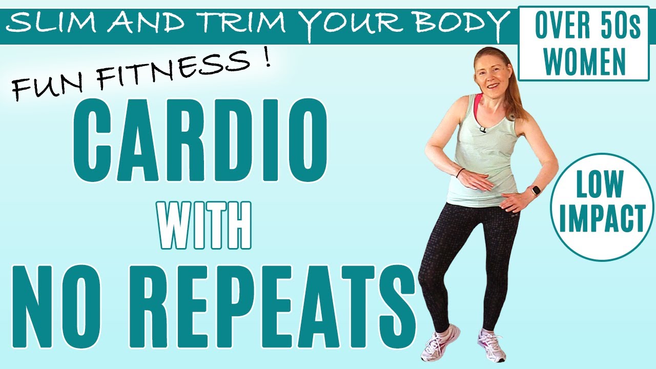 FUN LOW IMPACT CARDIO WORKOUT FOR WOMEN OVER 50 | SLIM & TRIM YOUR BODY ...