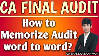 Hidden Secrets of Audit I CA Final Audit Secrets FINALLY Revealed I CA Final May 2025