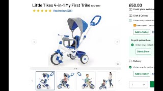 Little Tikes 4-in-1 assembly from #Argos. How to assemble 4 in 1 trike!