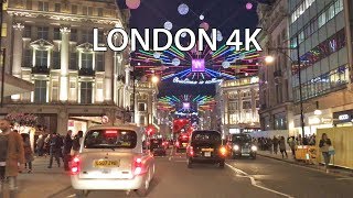 London Drive 4K - Christmas Lights - UK