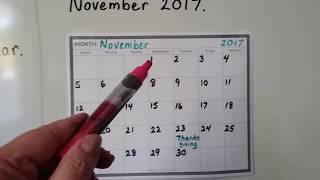 Grade 2 Math 7.9, Using a Calendar