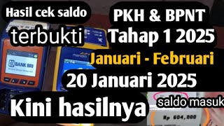 PKH hari ini, Cek saldo PKH \u0026 BPNT tahap 1  2025 hari ini  20  januari 2025