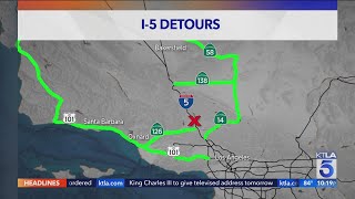 Northbound 5 Freeway will be closed in Castaic for 5 nights, starting Thursday