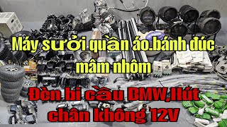 Đèn bi cầu BMW, Hút chân không 12v, Đèn sân khấu nháy theo nhạc, bánh mâm nhôm đúc, Rửa xe 36v