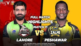 Lahore Qalandars vs Peshawar Zalmi | Full Match Highlights | Match 11 | 28 Feb | HBL PSL 2020 | MB1