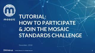 Mosaic Standards Tutorial 1 - Joining the Challenge