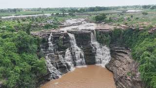 Drone  Shots of Tanda Water fall Mirzapur Uttar Pradesh