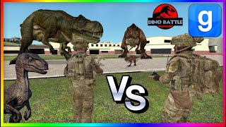 Dinosaur Survival Military VS Dinosaurs SNPC Fight Garry's Mod