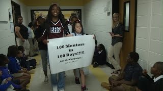 100 Mentors in 100 Days Pep Rally at Riverside Intermediate