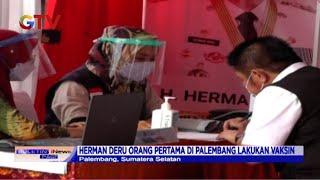 Gubernur Sumsel Jadi Orang Pertama Divaksin COVID-19 di Palembang - BIP 15/01