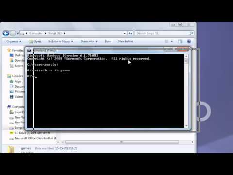 How to hide folders in Windows/XP/7 using command prompt - HD How to hide folders in Windows/XP/7 using command prompt - HD