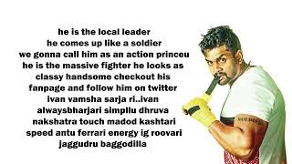 Actions Prince Dhruva Sarja's Bharjari title lyrical song