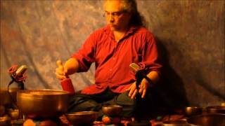 10 min Chakra Meditation Series~Note A~6th ~Third Eye Chakra with Tibetan Singing Bowls~No Vocals