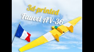 Vive la france: 3d-printed Fauvel AV-36 Oldtimerglider