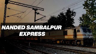 NANDED - SAMBALPUR EXPRESS | WAP 7 LOCO | Station skipping capture | 2022