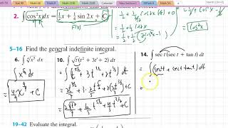 Math 5A Section 4.4(1) Indefinite Integrals and Net Change Theorem