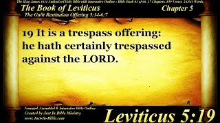 Bible Book #03 - Leviticus Chapter 5 - The Holy Bible KJV Read Along Audio/Video/Text