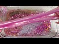 ROSE GOLD SLIME Mixing makeup and glitter into Clear Slime Satisfying Slime Videos