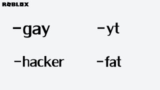 35 คำต้องห้ามที่ห้ามพิมพ์ใน Roblox ถ้าพิมพ์จะทำให้โดนแบน!!