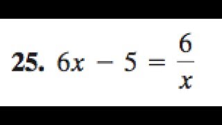 6x - 5 = 6/x