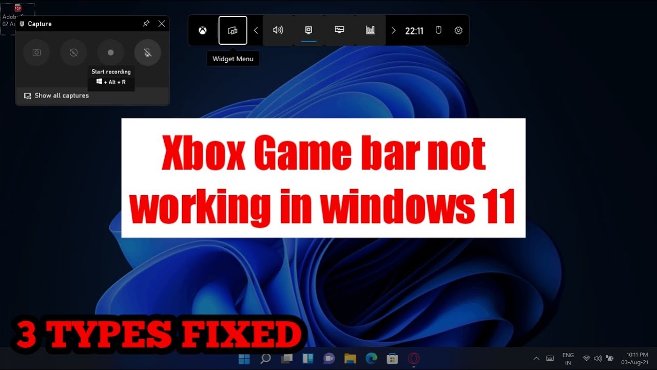 How To Fix Windows 11 Xbox Game Bar Not Recording Errors - YouTube