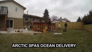 Time Lapse Arctic Spas Ocean Delivery Setup