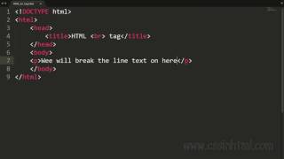 HTML br Tag