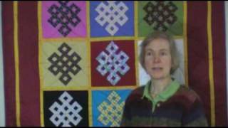 Maggie Ball introduces quilting to Mongolian women.