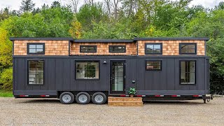 The stunning Boho Ridge tiny home can easily support a modern, luxurious lifestyle