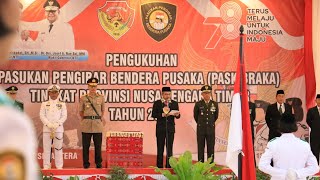 Sambutan Sekda pada acara Pengukuhan Paskibraka Provinsi NTT