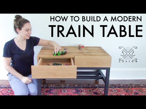Modern Toy Train Table // DIY Furniture for Kids // Router // CNC Modern Toy Train Table // DIY Furniture for Kids // Router // CNC