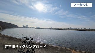 【サイクリングコース】江戸川サイクリングロードをぐるっと周遊！江戸川放水路河口〜みさとの風ひろば（ノーカット 倍速 46km 2023.12.16）#ミニベロ #サイクリング #ポタリング