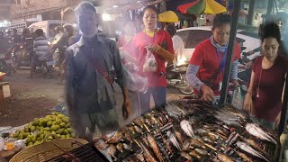 ត្រីអណ្ដែងនិងត្រីផ្ទុកអាំងជាមួយទឹកត្រីស្វាយឆ្ងាញ់កប់ហ្មង/Roasted Fish with Mango sauce with Mango