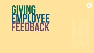 HR Basics: Giving Employee Feedback 2e