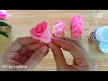 diy paper flowers easy to make crepe paper roses🌹ดอกกุหลาบกระดาษย่น แบบที่ 1