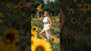 Take better photos with Sunflowers 🌻📸✨ #photography #posing #shorts