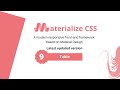 Table class in materialize css - #9 Table class.