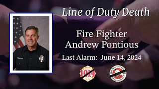 Flag Ceremony for Fire Fighter Andrew Pontious