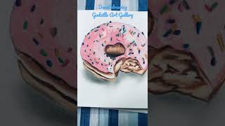 Donut drawing (Godzilla Art Gallery) #drawing #colorpencildrawing #art #food #donut