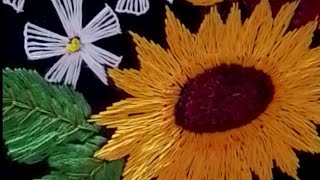 Beautyful Sunflower 🌻 Embroidery  Design //Embroidery for Begginners //Easy Embroidery tutorials //