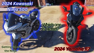 2024 Kawasaki Ninja 500 or the 2024 Yamaha R7?