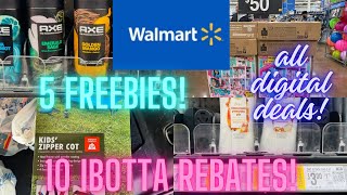 All digital Walmart haul! 10 IBOTTA rebates! 5 freebies! Awesome clearance finds!