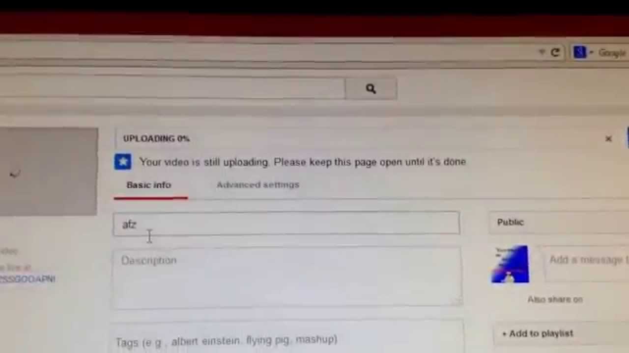 Uploading Problem Stuck At 0 Please Help Youtube Uploading Problem Stuck At 0 Please Help Youtube